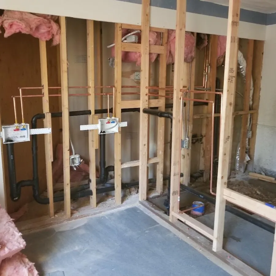 Rough-in copper and drain pipes for Shower Repair in Eaton Rapids